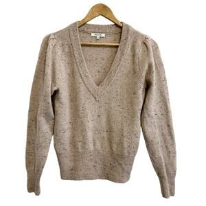 Madewell Donegal Westgate Maeve Pink V Neck Pullover Sweater